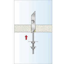 Illustration av installation av gipsplugg.