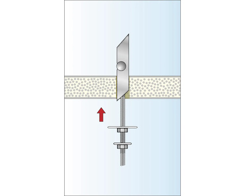 Illustration av installation av gipsplugg.