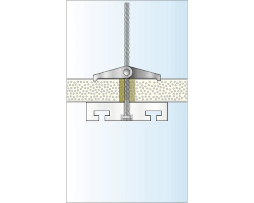 Illustration av ett vippankare i en vägg
