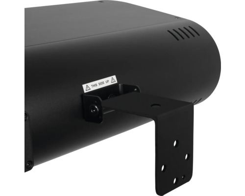 Detaljvy av en infraröd värmare med monteringsfäste