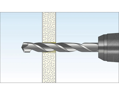 Metallborr borrar genom material