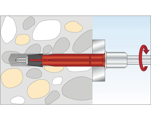 Illustration av en bultankare fäst i betong
