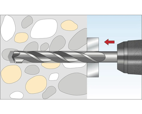 Illustration av en borrmaskin med borr som borrar i sten.