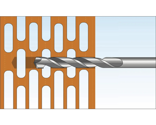 Borrar vid borrning genom en perforerad platta