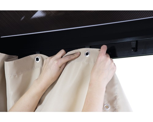 Installation av lusthus sidopaneler med öglor