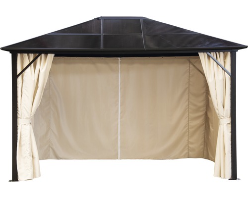 Paviljong med gardiner