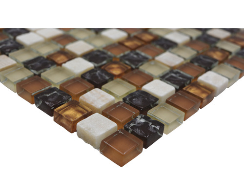 Mosaikplatta med kvadratiska element i olika nyanser