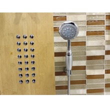 Mosaik glas natursten XCM MS836 30,4x32,2 cm beige mix
