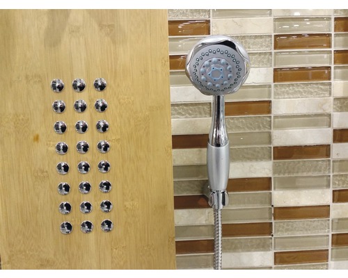Duschpanel med massagejetstrålar och handdusch