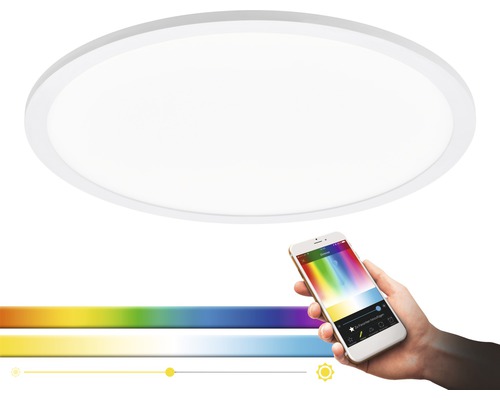 Rund LED-taklampa med smarttelefonstyrning