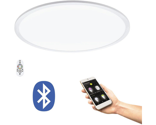 Rund LED-taklampa med fjärrkontroll och smartphone-styrning