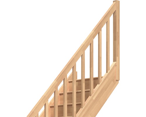 Trätrappa med räcke för inredningsdesign