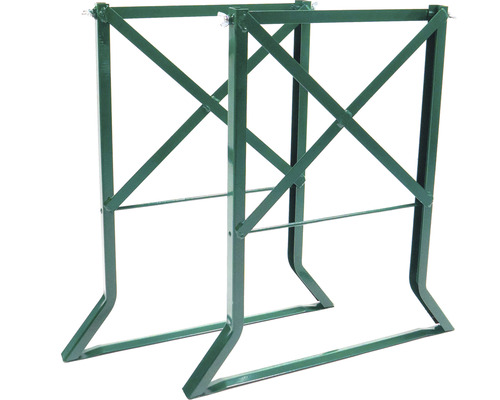 Två gröna arbetsbänksunderreden av metall