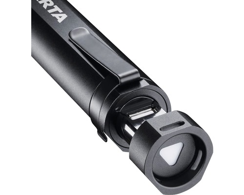 Närbild av en Berta inspektionslampa med clip