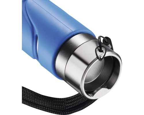 Detaljvy av en varmluftspistol med hängögla