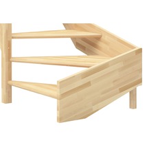 Detalj av en trätrappa