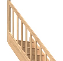 Trätrappa med räcke
