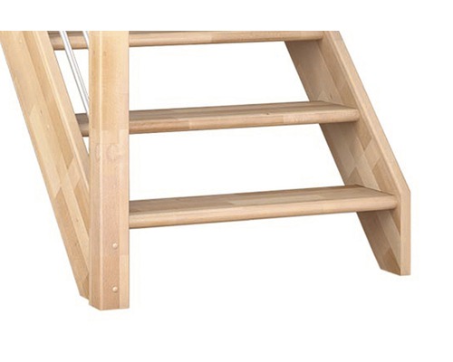 Närbild av en trätrappa
