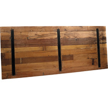 Träskiva med metallband