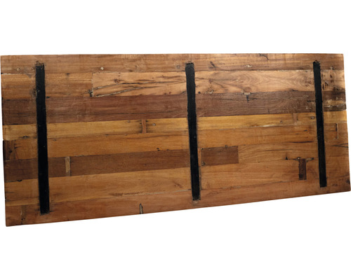 Träskiva med metallband