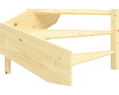 Trätrappa av barrträ