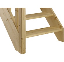 Detaljbild av en trätrappa