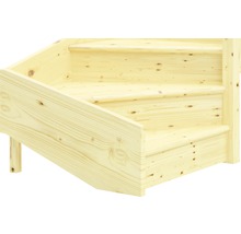 Trätrappa med tre steg