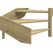 Detaljvy av trätrappa