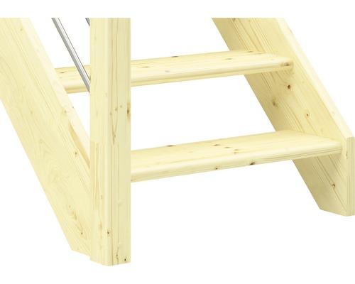 Detaljvy av en trätrappa