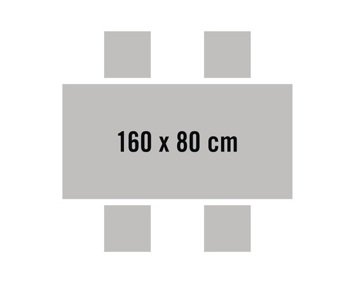 Bord med fyra stolar, bordsstorlek 160 x 80 centimeter