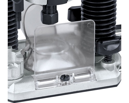 Detaljvy av en handöverfräs med skydd