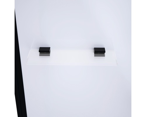 Klart glashylla med fäste i duschområdet