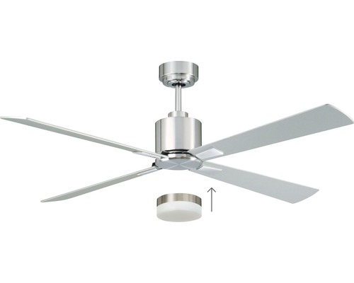 Takfläkt med fyra blad och lampa