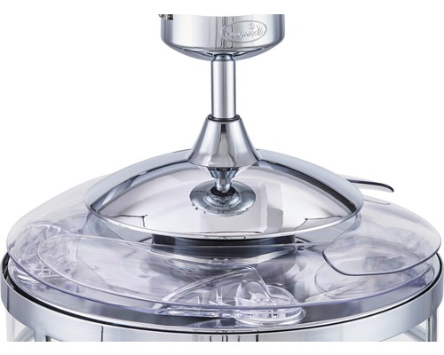 Takfläkt med transparenta rotorblad