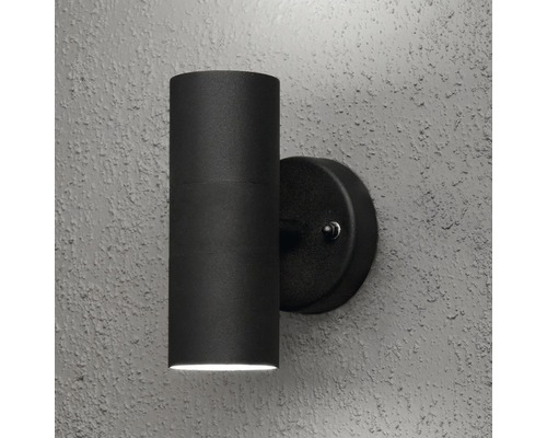 Svart vägglampa för utomhusbruk