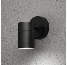 Cylindrisk svart vägglampa av metall