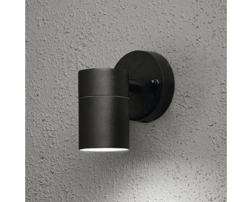 Cylindrisk svart vägglampa av metall