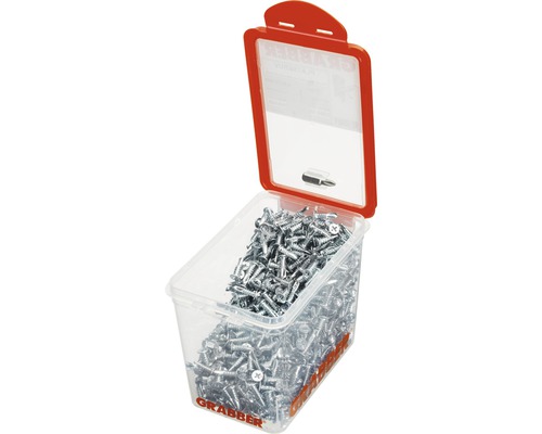 Plastbehållare med gipsskivor