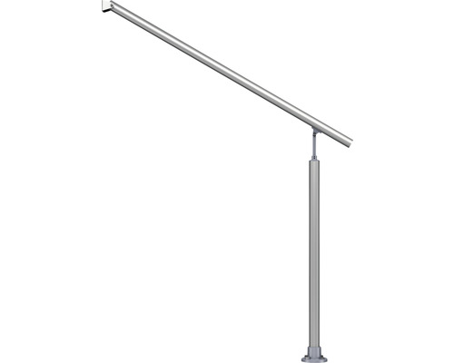 Räckesstolpe av metall för fastsättning av handledare