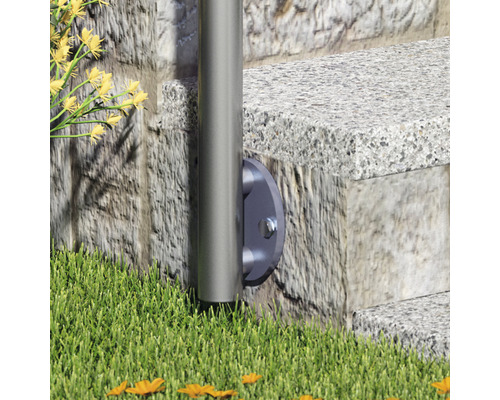 Rostfritt stålräcke för trappfästning utomhus