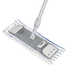 Plattmopp med teleskopskaft och mikrofiberöverdrag