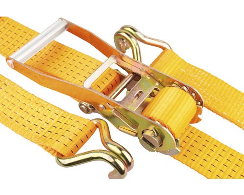 Spännband med krokar och spärr