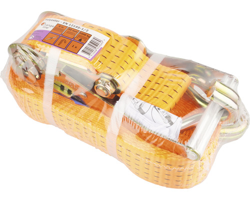 Polyesterspännband med en längd på 8 meter och en bredd på 50 millimeter, förpackad