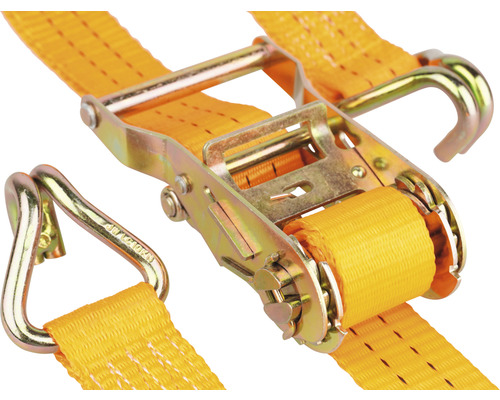 Spännband med spärr och krokar