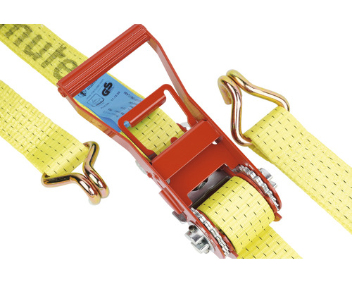 Spännband med spärr och krokar