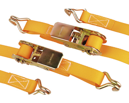 Spännband med spärr och krokar