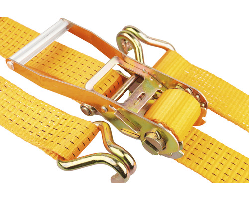 Spännband med spärr och krokar