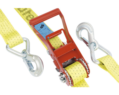 Spännband med spärr och krokar