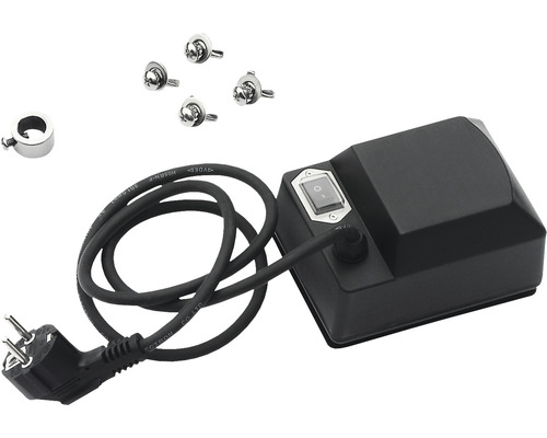 Elektrisk transformator med kontakt och fästmaterial