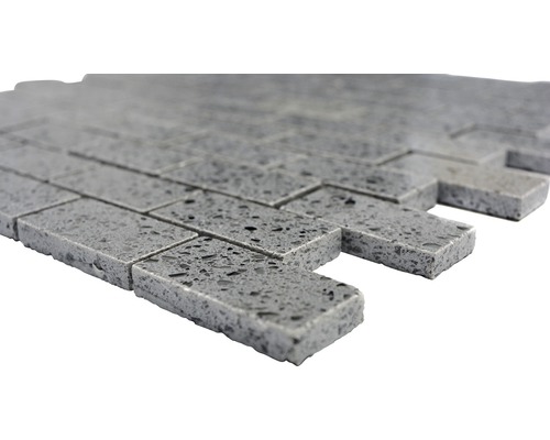 Naturstensmosaikplatta i liggande format